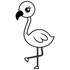 pink flamingo cartoon