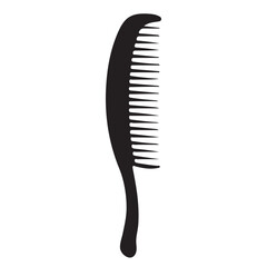 Black Hair Comb Vector Illustration for Styling and Grooming