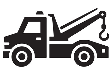 24/7 Tow Truck Support Silhouette Emergency Vehicle Roadside Assistance