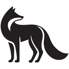 Fox Silhouette Illustration Elegant Wild Animal and Forest Creature Design