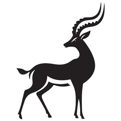 Elegant Antelope Vector Silhouette Design for Branding and Creative Projects