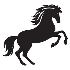 Powerful Stallion Horse Silhouette Vector Design Unleashing the Spirit