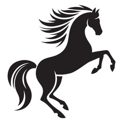 Dynamic Horse Silhouette Vector Art Expressing Speed and Grace