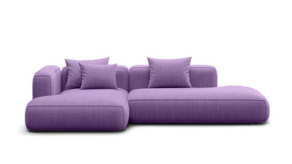Sofa on isolated white background with shadow. Furniture for the modern interior.