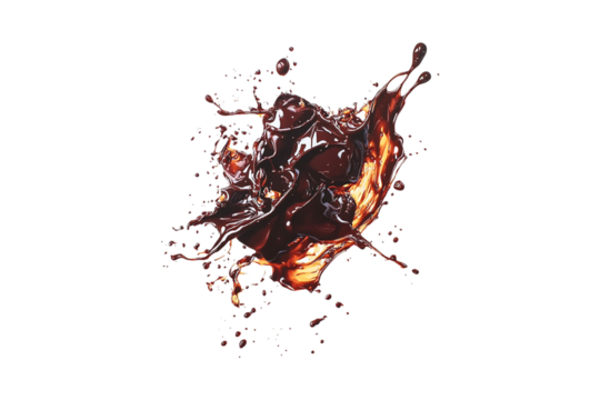 Dark Chocolate Splash Abstract Design
