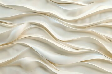 Obraz premium Elegant Flowing Waves of Soft Textured Creamy Fabric Background