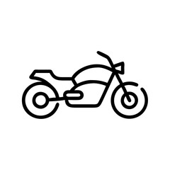 Fototapeta premium Motorcycle icon in minimalist design