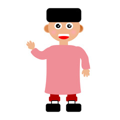 funny cartoon Muslim kid