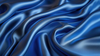 Fototapeta premium Soft waves of ice-blue satin exude cool tranquility with gentle reflections and a soothing ambiance
