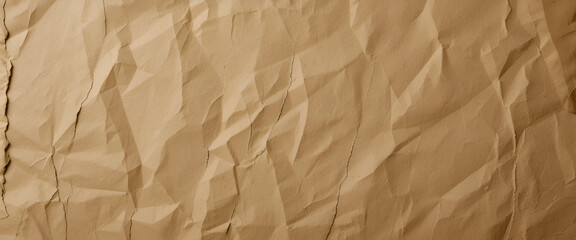 Obraz premium brown paper texture, crumpled brown paper texture with visible wrinkles and creases