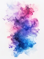 A vibrant cosmic splash of deep blues and pinks merges beautifully, evoking the essence of a distant galactic nebula