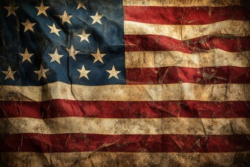 Worn American Flag Texture