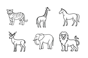 Animals  set of illustration art 