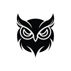 Owl logo icon design animal and simple business