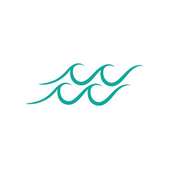 Water wave vector illustration logo