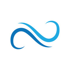Water wave vector illustration logo
