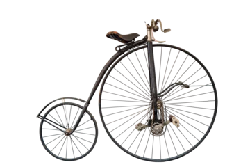 Fototapete Retro vintage penny-farthing bicycle isolated png transparent © Lena