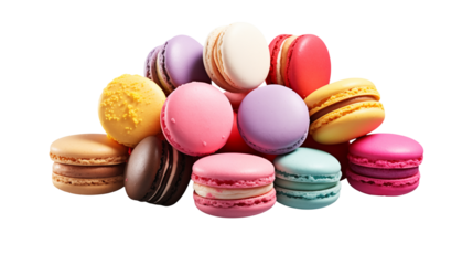 Delicious French Macarons Pastry Dessert Gourmet Food Photography for Bakery Shop Website or Menu