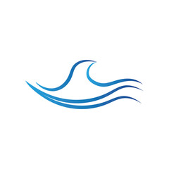 Water wave vector illustration logo
