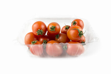 tomatoes in a plastic container