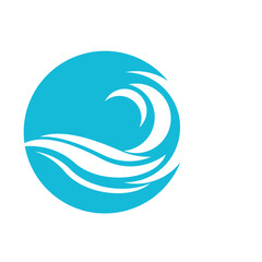 Water wave vector illustration logo