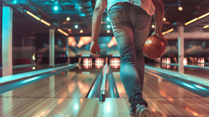 This Friends enjoy a fun bowling night, creating memories in a colorful and energetic atmosphere.