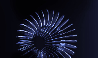 Abstract 3D Wallpaper Background with Glass Circle Shapes