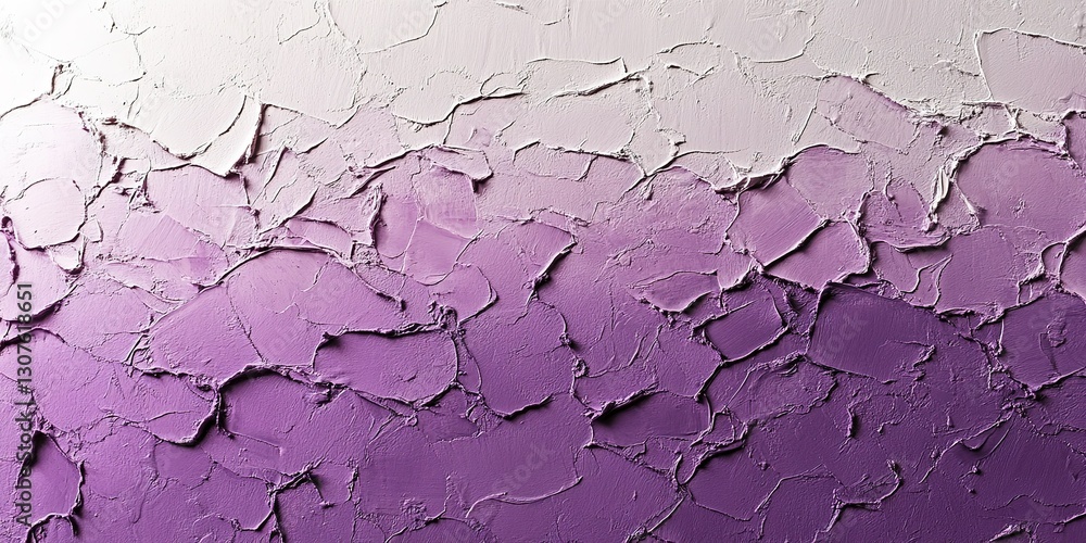 Poster textured wall surface with purple gradient showcasing unique cracks and patterns in an artistic desi