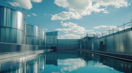 Obraz premium Waterfront building