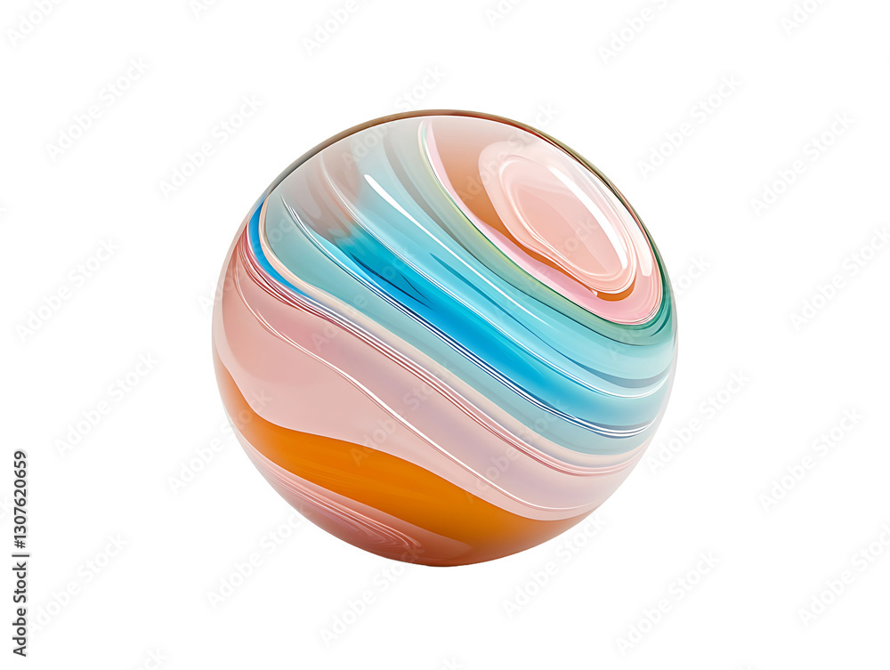 Poster abstract sphere with swirling pastel colors creates a mesmerizing and dynamic visual. a captivating,