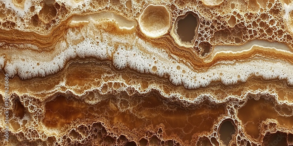 Aufkleber natural stone with intricate veins and patterns showcasing earthy tones and textures in a close-up v