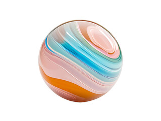 Abstract sphere with swirling pastel colors creates a mesmerizing and dynamic visual. A...