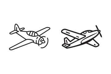 Airplane icon vector art illustration