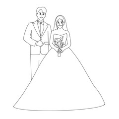 Fototapeta premium bride and groom