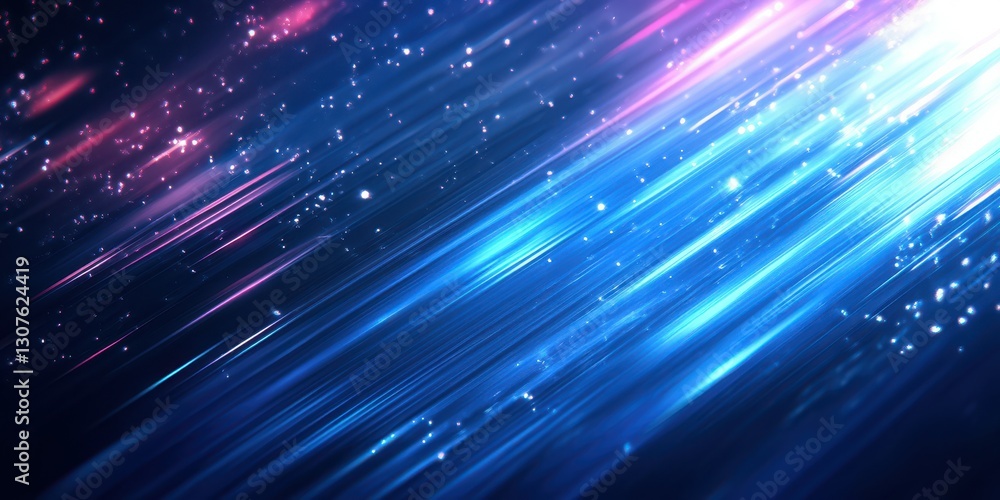 Poster colorful light streaks create a dynamic background filled with bright particles and vibrant hues in 