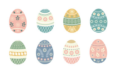 Happy Easter Egg Collection – Decorative Pastel Vector Set