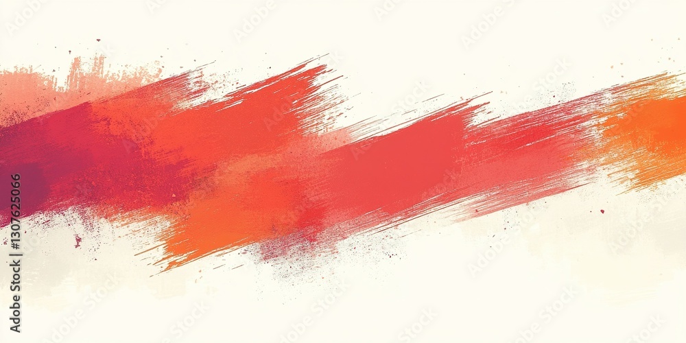 Poster colorful abstract brush strokes create a vibrant backdrop with warm tones and soft textures in moder