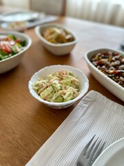 Homemade Coleslaw with Cabbage and Carrots in a Bowl