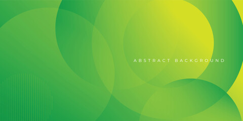 Fototapeta premium Minimal yellow and green background with halftone circles. Vector illustration dynamic background