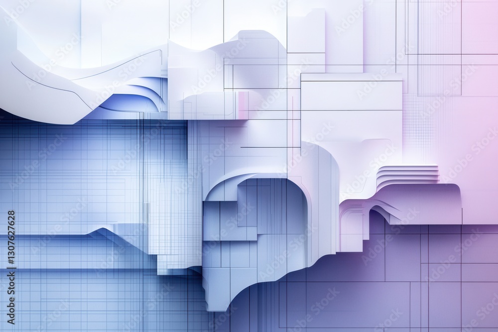 Poster Futuristic paper art background with cyber politics theme and digital rights representation Generative AI