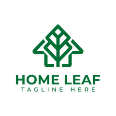 Green house logo design with creative modern concept Vector