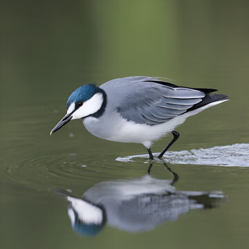Foulque macroule oiseau dans l'eau