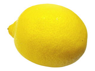 Vibrant yellow lemon isolated on white.  Perfect for food blogs, recipes, health  wellness, or refreshing summer themes.  Represents freshness, zest, and vitamin C.  Clean, minimalist style.