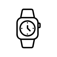 Smartwatch icon showcasing a timepiece design in minimalist style