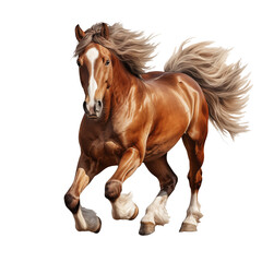 Obraz premium brown horse isolated on white