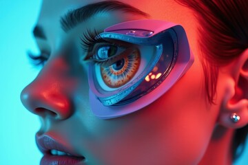 Woman is wearing pair of glasses with pair of eye glasses on her face