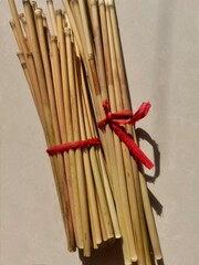 A group of bamboo sticks