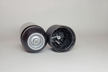aerosol can of body spray deodorant with removed lockable dispensing cap