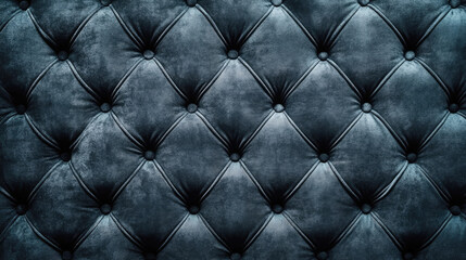 Naklejka premium Luxurious black leather tufted background with diamond pattern texture
