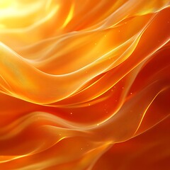 Obraz premium Abstract orange glowing waves.